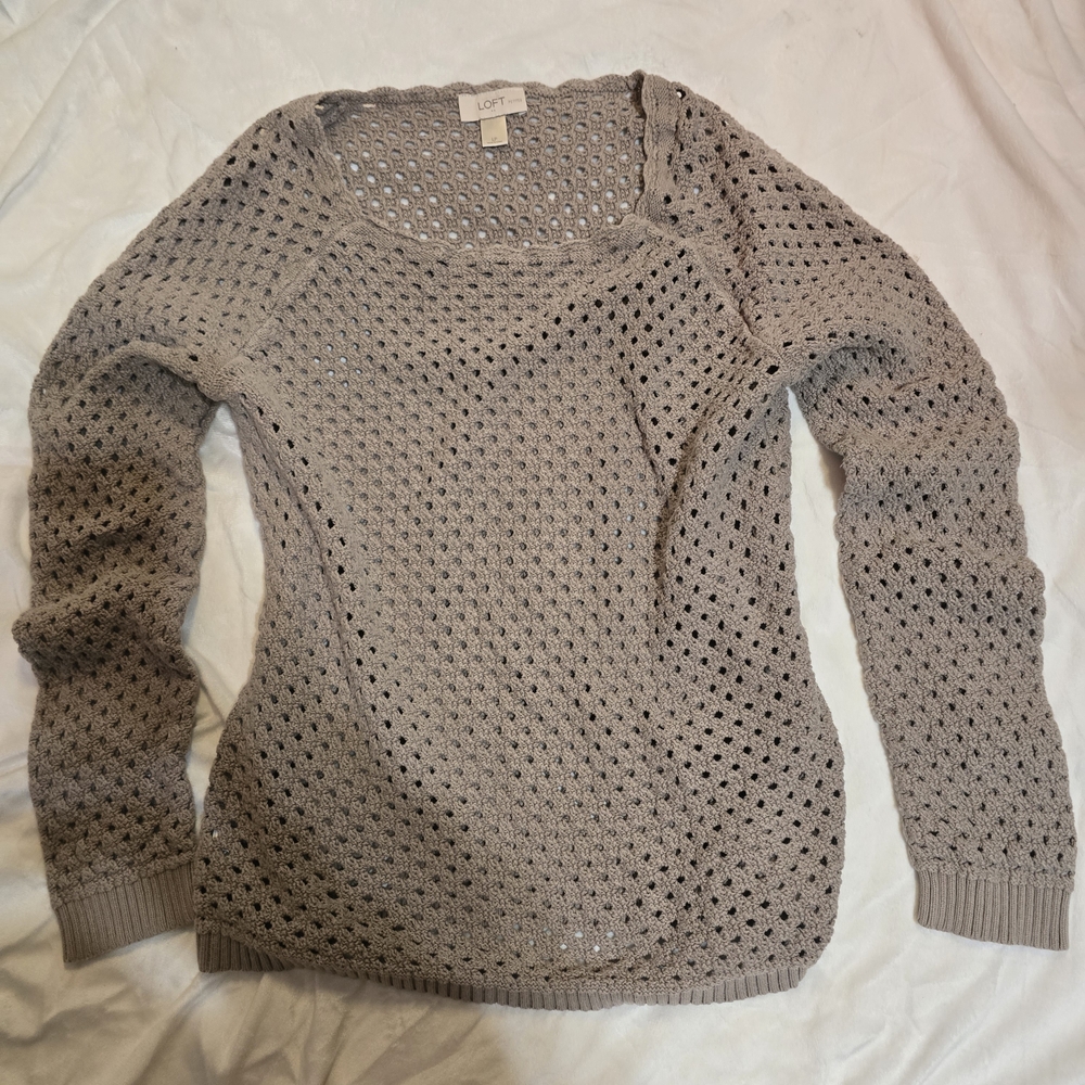 Y2k Loft Women's Tan Crochet Longsleeve